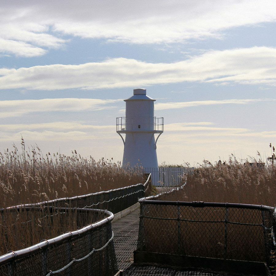 Image of East Usk lighthouse at Newport Wetlands
