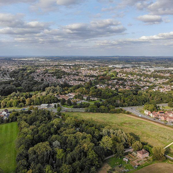 Aerial view of south Swindon, Wiltshire