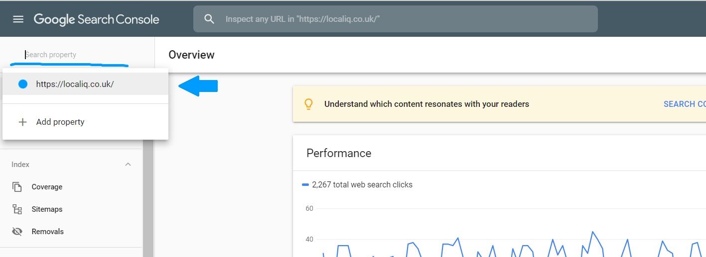 Screenshot of how to add another user in Google Search Console