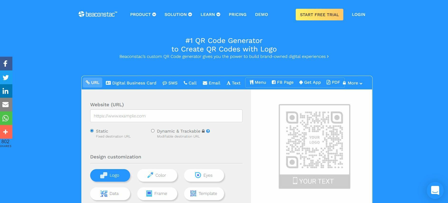 Apps and Tools for Small Businesses| Beaconstac QR Code Generator.