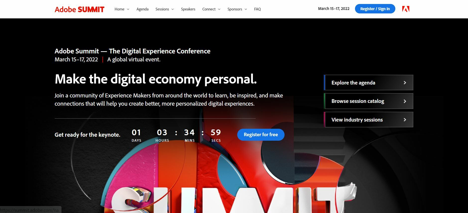 Adobe Summit: Digital Experience Conference.
