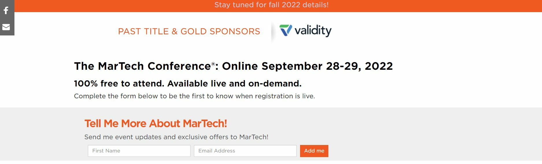 The MarTech Conference: Fall.