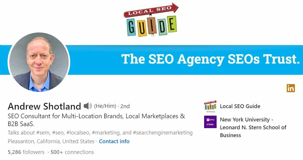 30 SEO Experts and Influencers to Follow| Andrew Shotland.