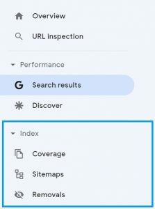 INdex in Google Search Console