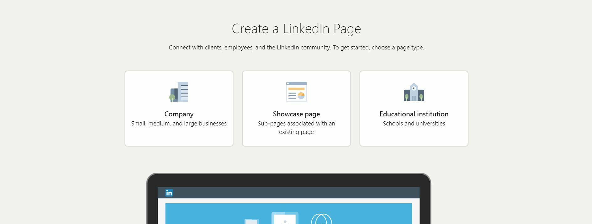 Creating a LinkedIn Business Page.